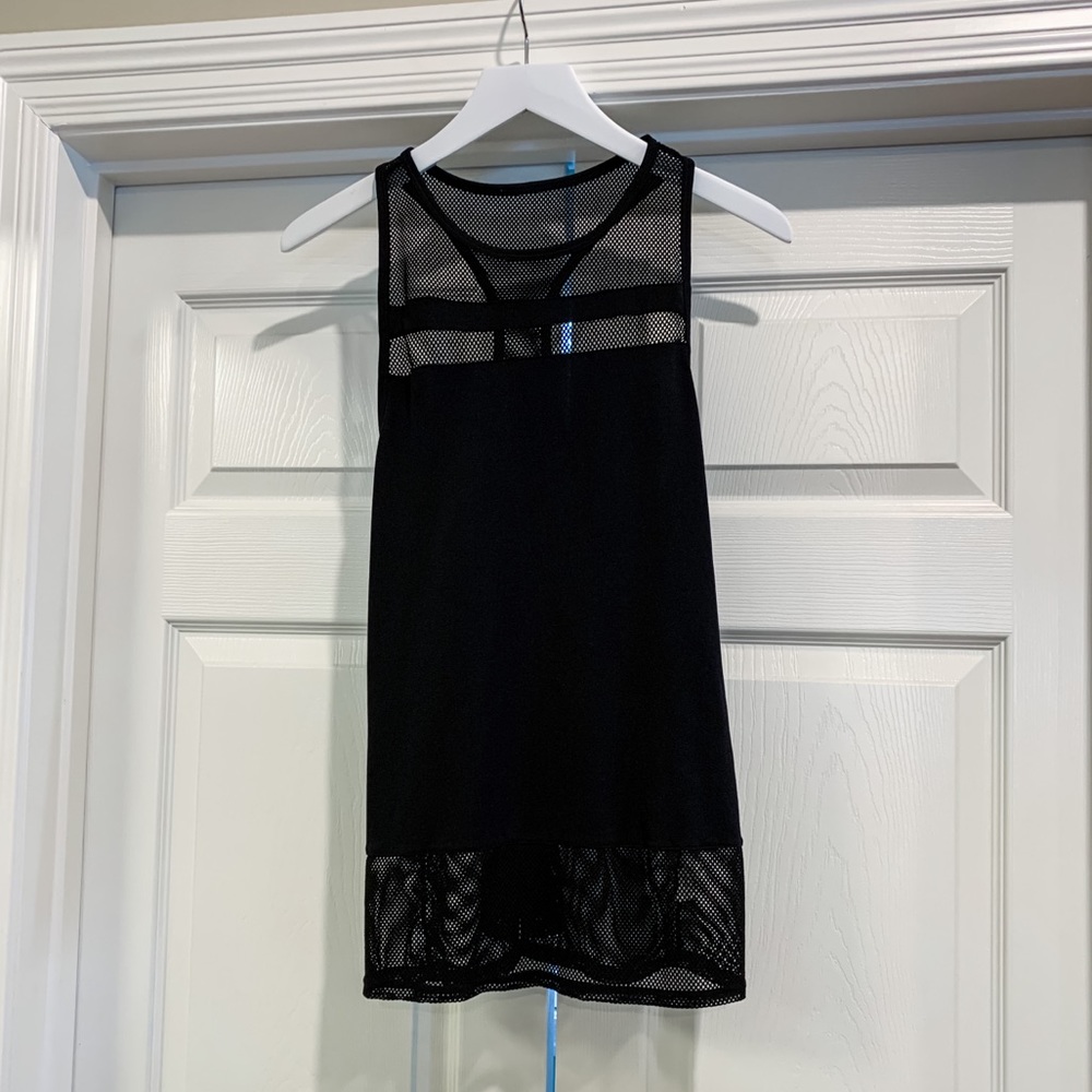 Fabletics Black Tank With Mesh Detailing - image 3